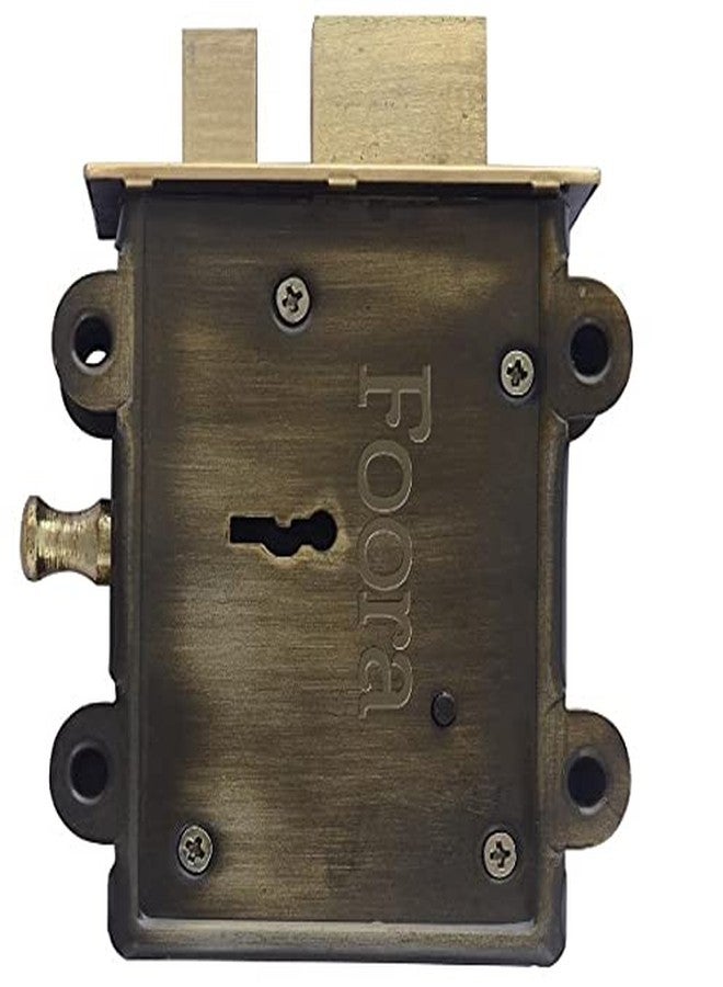 Foora Entry 2in1 Door Interlock 3 Keys with A Tower Bolt, 8 Lever Operated Both Side of The Door Lock (Antiqque, Polished Finish) - Image 4
